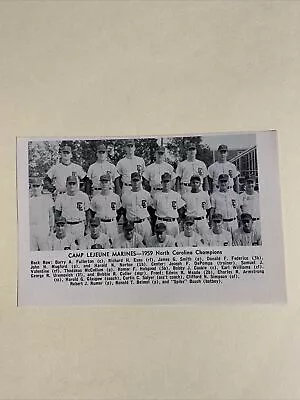 Camp Lejeune Marines North Carolina NC Champions 1959 Baseball Team Picture • $16