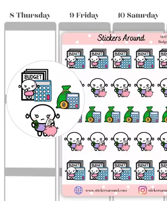 $3.30 • Buy Budgeting Planner Sticker, Budget Sticker, Calendar And Bullet Journal Sticker