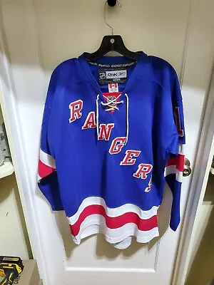 New York NY Rangers Marian Gaborik Reebok Jersey With Fight Strap Sz 50  • $79.99