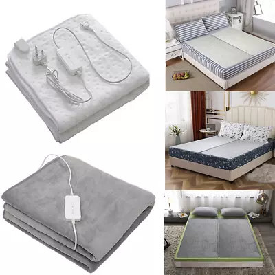 Electric Heated Under Blanket 3 Heat Settings Single Double King Size Washable • £11.95