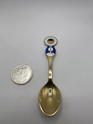 Michelsen Greenlander Christmas Spoon Sterling Silver Enamel 1969 • $64.95