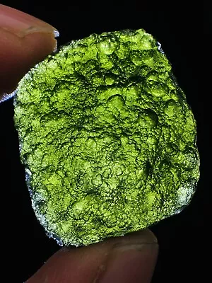 Meteorite Moldavite Green Impact Fragment Meteor Stone Space Asteroid+coa 40ct • $0.99