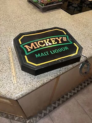 Mickeys Malt Liquor Light Up Beer Sign Vintage Man Cave • $65