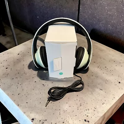 $10 • Buy Plug-In Wired Headphones, Over Ear, 3.5 Mm, Adjustable, Cushion, Sage Green, NEW