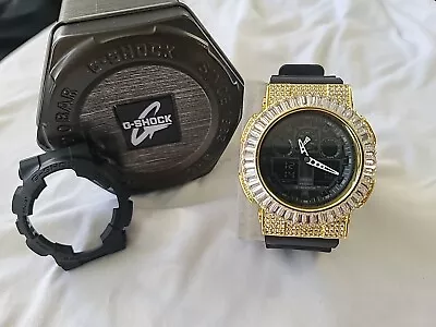 Casio G-SHOCK Men's  Watch  5081  GA-100 Customized Bezel  24k Gold Plated • $305