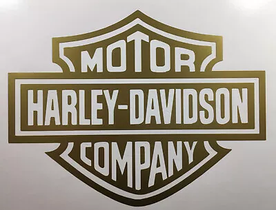 Harley Davidson Shield Stickers Gold Vinyl Avery Graphics • $9.99