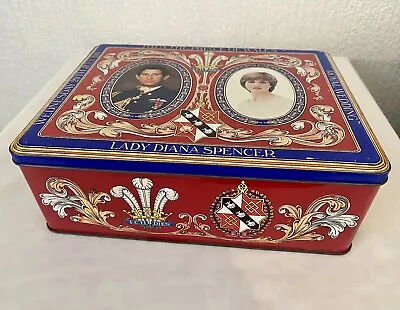 Royal Wedding 1981 Charles & Diana Biscuit Tin Crawford's Vintage Empty • £17.50