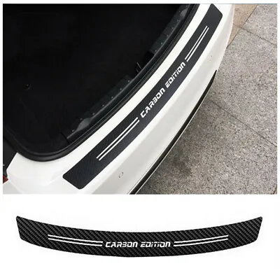 Car Carbon Fiber Rear Trunk Bumper Guard Protector Trim Sticker Car Accessories • $18.73