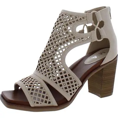 Mia Womens Yana Faux Leather Gladiator Ankle Block Heels Shoes BHFO 2338 • $22.99
