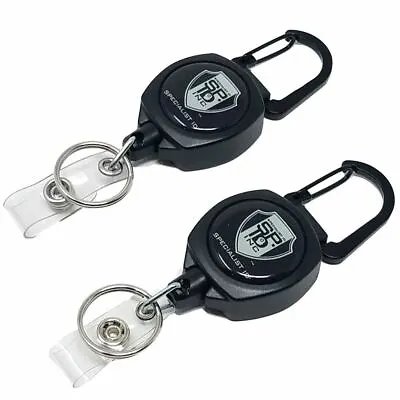 $16.99 • Buy 2 Heavy Duty SIDEKICK Badge Reels Retractable I'd Holder Key Chain Specialist ID