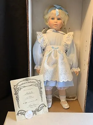 Vintage 1986 Thelma Resch Vinyl Doll MICHELLE 22” 138/1000 Signed Box COA • $55.99
