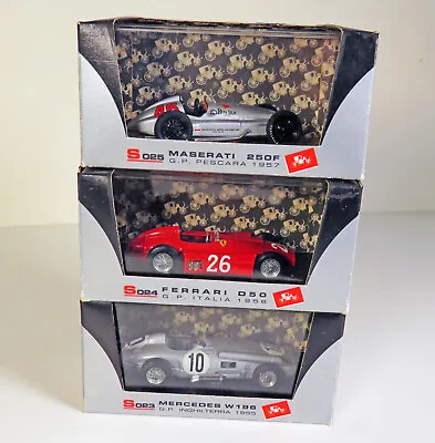 3 X Fangio LTD Edition Racing Cars: MASERATI 250F / FERRARI D50 / MERCEDES W196 • $24.65