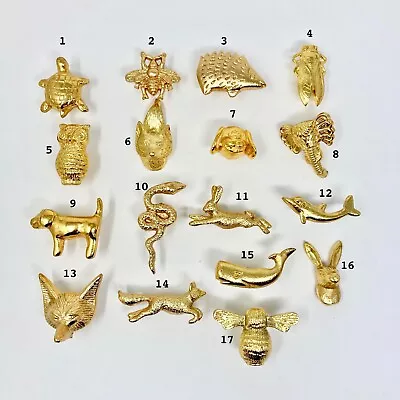 £5.18 • Buy Bright Gold Animal Drawer Knobs  Wardrobes Replacement Dresser Cabinet