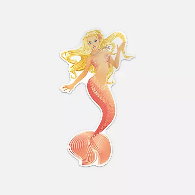 Sexy Golden Mermaid Vinyl Sticker Decal • $3.30