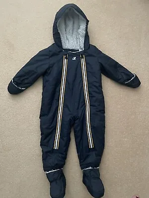 K-WAY Baby Navy Snotty Orsetto Blue Snow Suit  Size  24 Months • £60