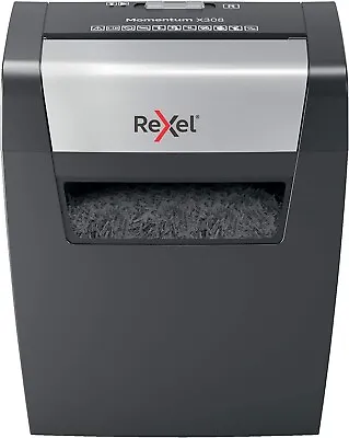 £44.95 • Buy Rexel Momentum X308 Cross Cut Paper Shredder, Shreds 8 Sheets, 15 Litre Bin, Hea