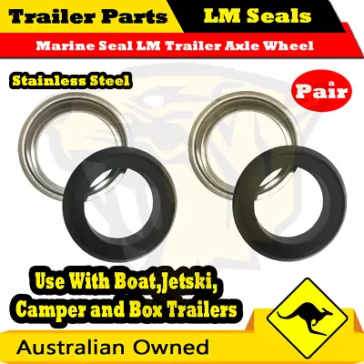  2 X Marine Seal LM Holden Bearing - Suit 39mm Round- 40mm Square Axle Trailer   • $11.99
