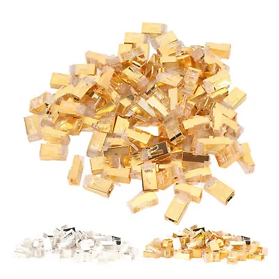 100pcs RJ45 CAT6e Pass Through Connectors Pure Copper Shielded Plug And Play • $17.44