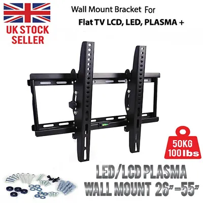 £9.99 • Buy TV WALL BRACKET MOUNT TILT LCD LED Plasma 26 30 32 40 42 50 55 Inch For LG SONY