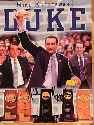 Mike Krzyzewski Coach K Autographed 8.5x11 Photo Duke Blue Devils #3 • $125