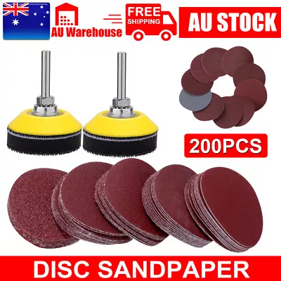 200PCS 50mm 2'' Sanding Discs 80-3000 Grit Sand Paper Sander Pads Drill Grinder • $17.99