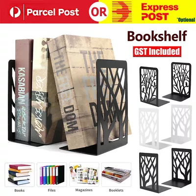 2PCS Heavy Duty Metal Bookends Decorative Book Ends Holder Stationery Supplies • $15.24