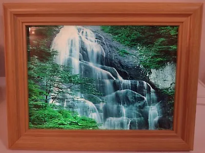 Framed Light Up Motion Waterfall Tabletop Picture With Water Bird Sounds • $77.99