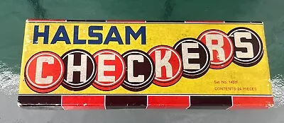 Vintage 1950s Halsam Wood  Comet  Checkers No 418 W/ Box - Complete • $15