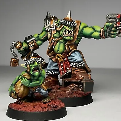 Warhammer 40K - Orks Gorzag Gitstompa And Nikkit Painted | Games Workshop • £120