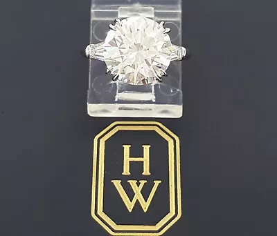 Harry Winston Classic Round Brilliant Diamond Engagement Ring 4.49 Ct Rtl $280k • $139995