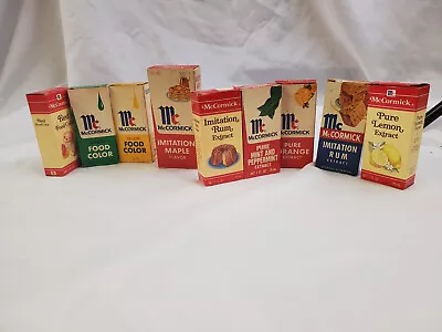 Vintage McCormick 9 Piece Extract And Food Color Set • $15.99