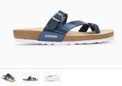 Mephisto Nalia Navy Blue Comfort Sandal Women's Sizes 35-42 NEW!!! • $109.95