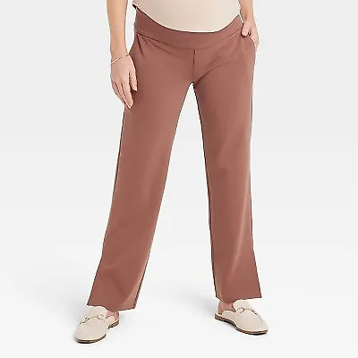 Under Belly Wide Leg Ponte Maternity Pants - Isabel Maternity By Ingrid & • $18.99