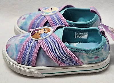 Disney Frozen Toddler Girls' Tie-Dye Slip-On Canvas Sneakers Size 7/New • $10.50