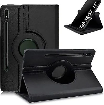 For Samsung Galaxy Tab S7 / Tab S8 Leather Flip Case Tablet Cover • £7.95