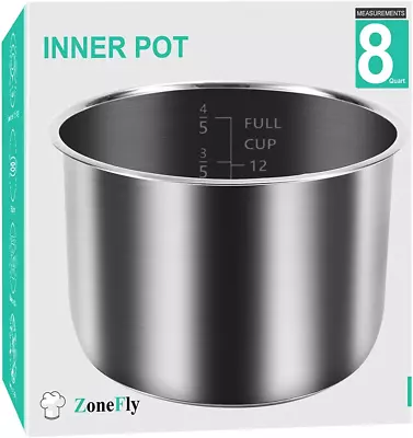 Original 8Qt Power Cooker XL Inner Pot Stainless Steel Compatible With 8 Quart P • $54.99
