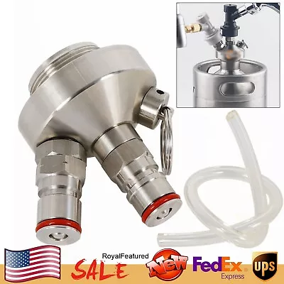 Stainless Steel Mini Keg Beer Growler Spear Tap Dispenser With 1pc Beer Tube USA • $22.81