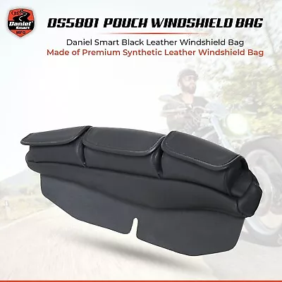 Daniel Smart Four-Pouch Motorcycle Windshield Bag - Premium Synthetic Leather • $43.99