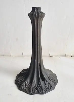 Vintage Cast Metal Table Lamp Base Leaves Leaf Shabby Chic Victorian Art Nouveau • $29.99