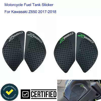 Side Fuel Tank Sticker Knee Grip Pad Protector Decal For Kawasaki Z650 2017-2018 • $15.29