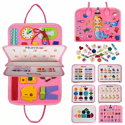 Busy Board Montessori Toy For 2 3 4 Year Old Toddler Travel Toys Boys Girls Gift • $12.89