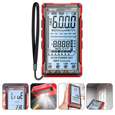 Digital Multimeter 6000 Counts 10A Current Range Voltage Capacitance Tester UK • £18.89