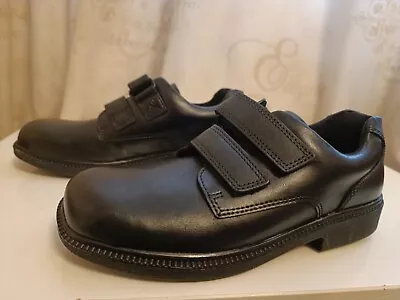 £22.99 • Buy Clarks Boys Deaton Gate Junior Black Leather School Shoes Uk Size 1.5 F /33.5