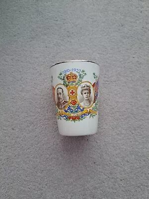 £10 • Buy King George And Queen Elizabeth Beaker, Silver Rimmed With Very Slight Chips 