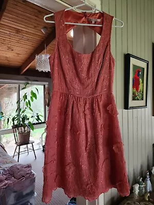 $10 • Buy REVIEW Pink Embroidered Dress Size 8