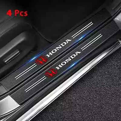 4PC Car Threshold Strip Door Plate Sill Scuff Cover Carbon Fiber For HONDA New • $10.50