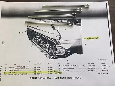 M29/C Studebaker Weasel Pin Track Side Skirt Brackets Track Apron To Bow • $11