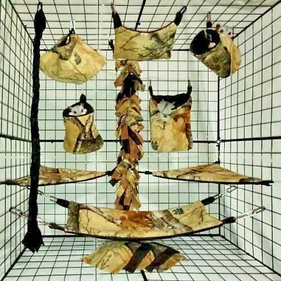 Real Tree Desert*15 PC Sugar Glider Cage Set * Rat * Double Layer Fleece • $38.25