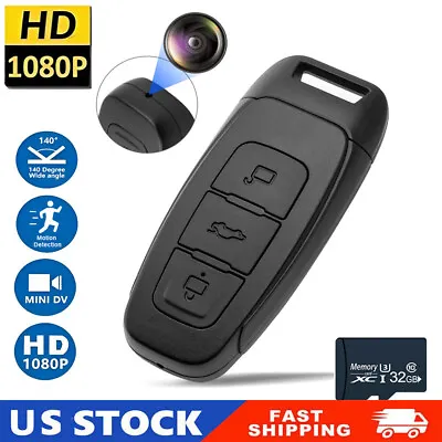 1080P Secret Mini Camera Car Key Fob DVR Night Vision Cam HD Video Recorder 32GB • $31.11