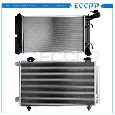 Aluminum Radiator & AC Condenser Cooling Kit For 2003-2004 Toyota Matrix 1.8L L4 • $92.88